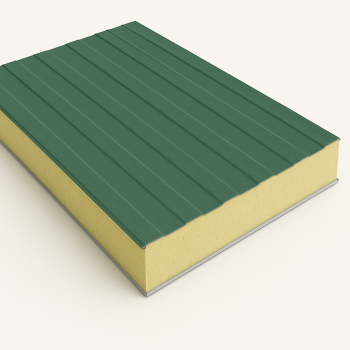 Стеновая сэндвич-панель с минеральной ватой 60 мм RAL 7004 в наличии в Челябинске